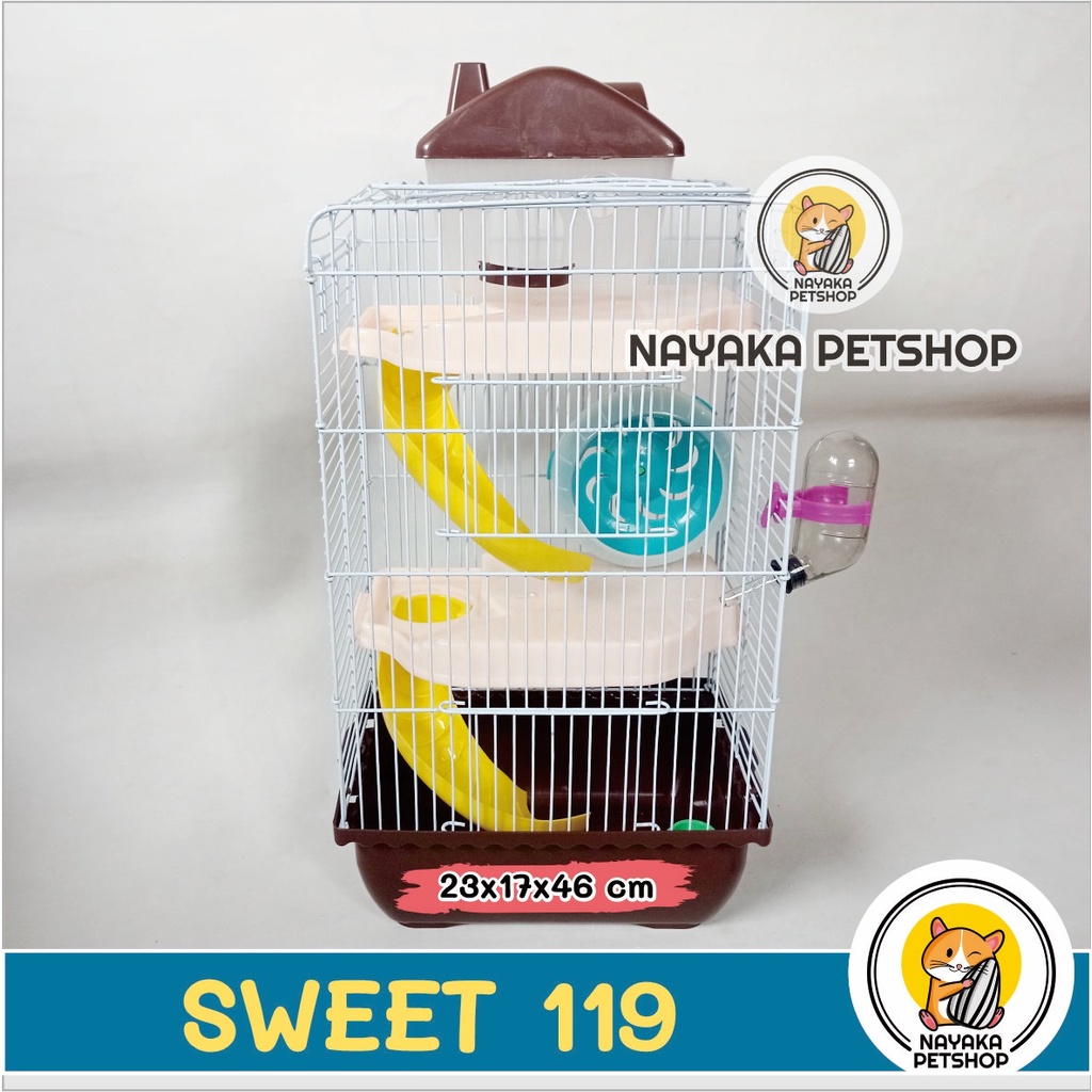 Sweet 119 Kandang Hewan Hamster Tingkat 3 Lantai