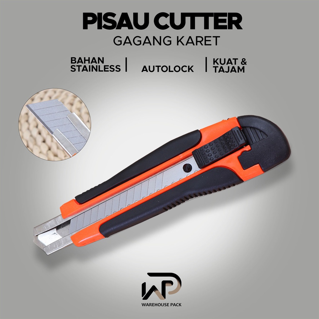 

Pisau Cutter Besar Gagang Karet | Cutter Besar | Cutter Multifungsi | Cutter Tajam