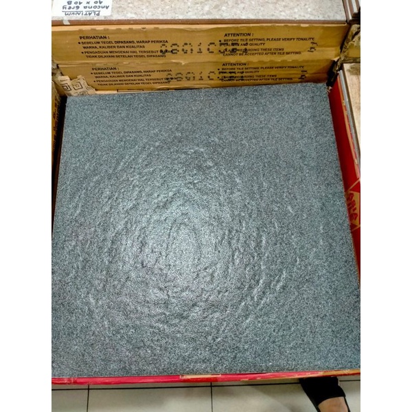 Keramik Lantai teras/garasi Asia Oscar Black 30x30 kw3