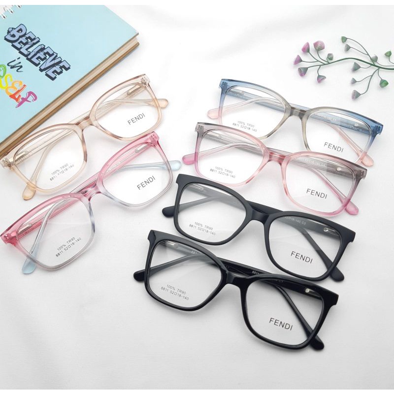 kacamata  PHOTOCROMIC minus antiradiasi (paket frame+lensa) 8811 kacamata