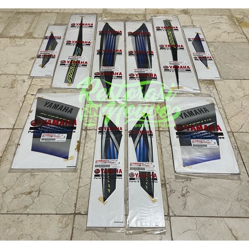 Striping nouvo z original yamaha set sticker nouvo striping nouvo z list body nouvo z biru silver
