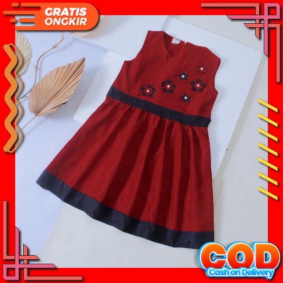Dress Overall Import Anak Perempuan Model 2 In 1 Korean Style. Dress Natal Anak Perempuan Import Dre