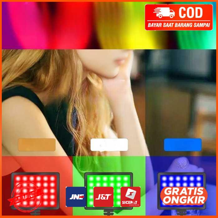 Lampu Kamera Mini RGB LED Portable Photo Video Light 2000 mAh WLR1