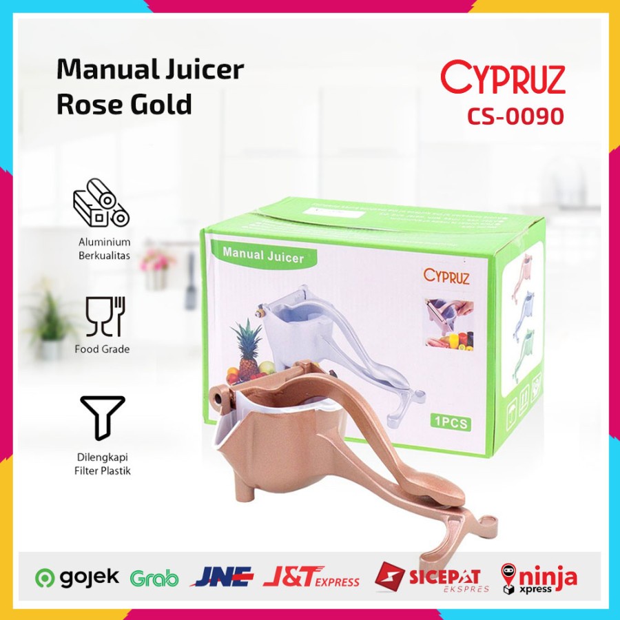 Perasan Jeruk Manual Juicer Rose Gold Cypruz CS-0090 Aluminium