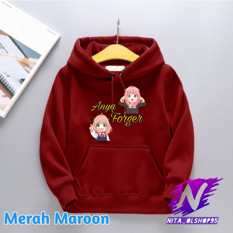 hoodie anak anya lucu sweatar anak anime spy x family anya forget