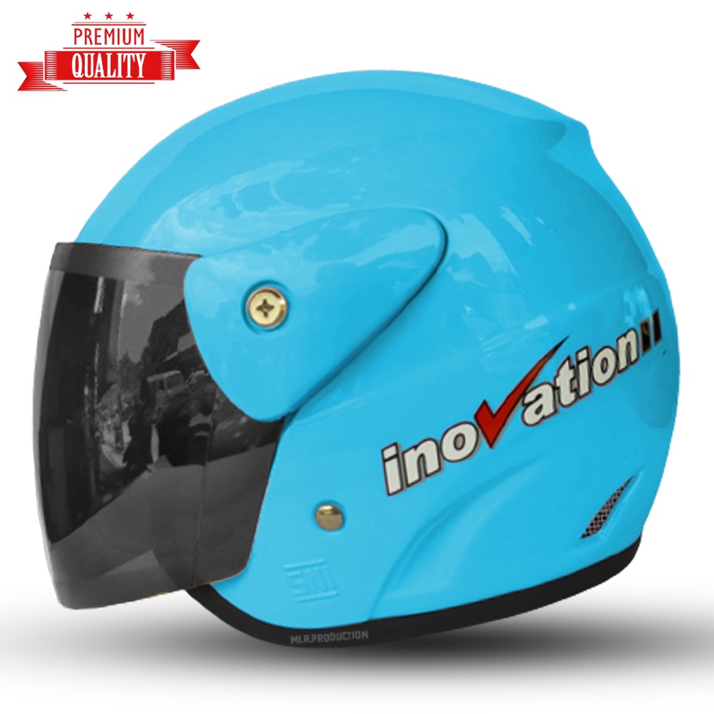 Helm Motor Half Face  Evo Inovation Half Face SNI Mirip Seperti Helm GM Original Kaca Hitam Untuk Pria Dan Wanita DEWASA SNI
