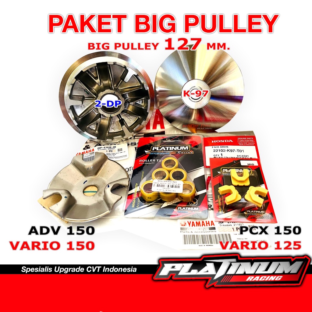 PULLEY RUMAH ROLLER NMAX PNP  VARIO 125 150 PCX 150 ADV 150 RUMAH ROLER NMAX 127 MM BUBUT CUSTOM BIG