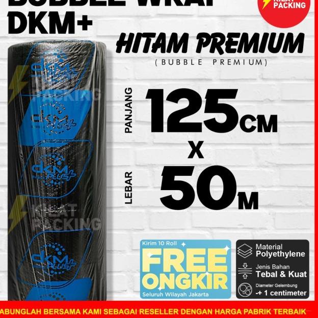 

Bubble Wrap Hitam Murah Premium Quality (OJOL) 125 CM x 50 M