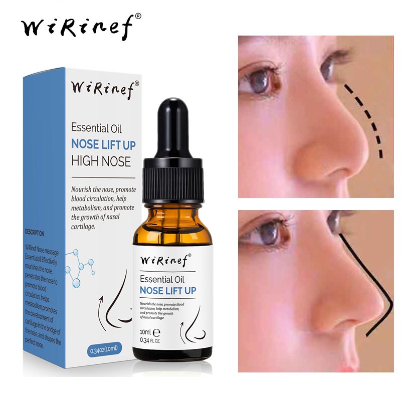 WiRinef Paket Alat Pemancung Hidung Hasil Alami Permanen dan Aman-Nose lift up essential oil with Nose up clipper Set