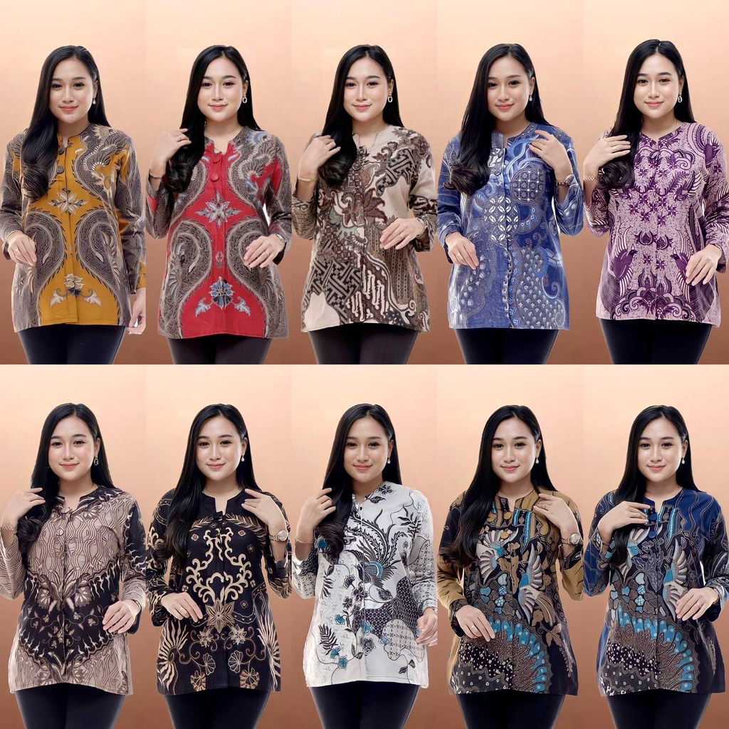 Batikid - Atasan Batik Dolby Dolbi Dobby Doby Tenun Sutra Tulis Halus Katun Blouse Wanita