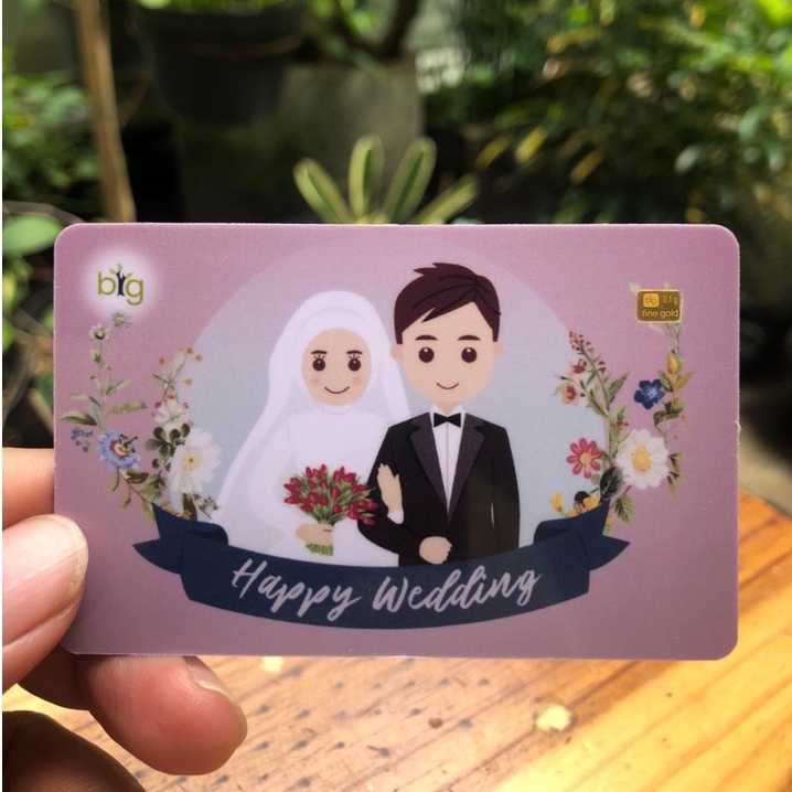 EMAS MINI 24 KARAT BIG GOLD HAPPY WEDDING MUSLIM