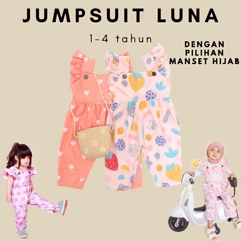 JUMPSUIT LUNA BY CANDY JUMPSUIT LUNA ANAK BAJU ANAK PEREMPUAN JUMPSUIT BAYI JUMPSUIT ANAK JOGJA JUMP