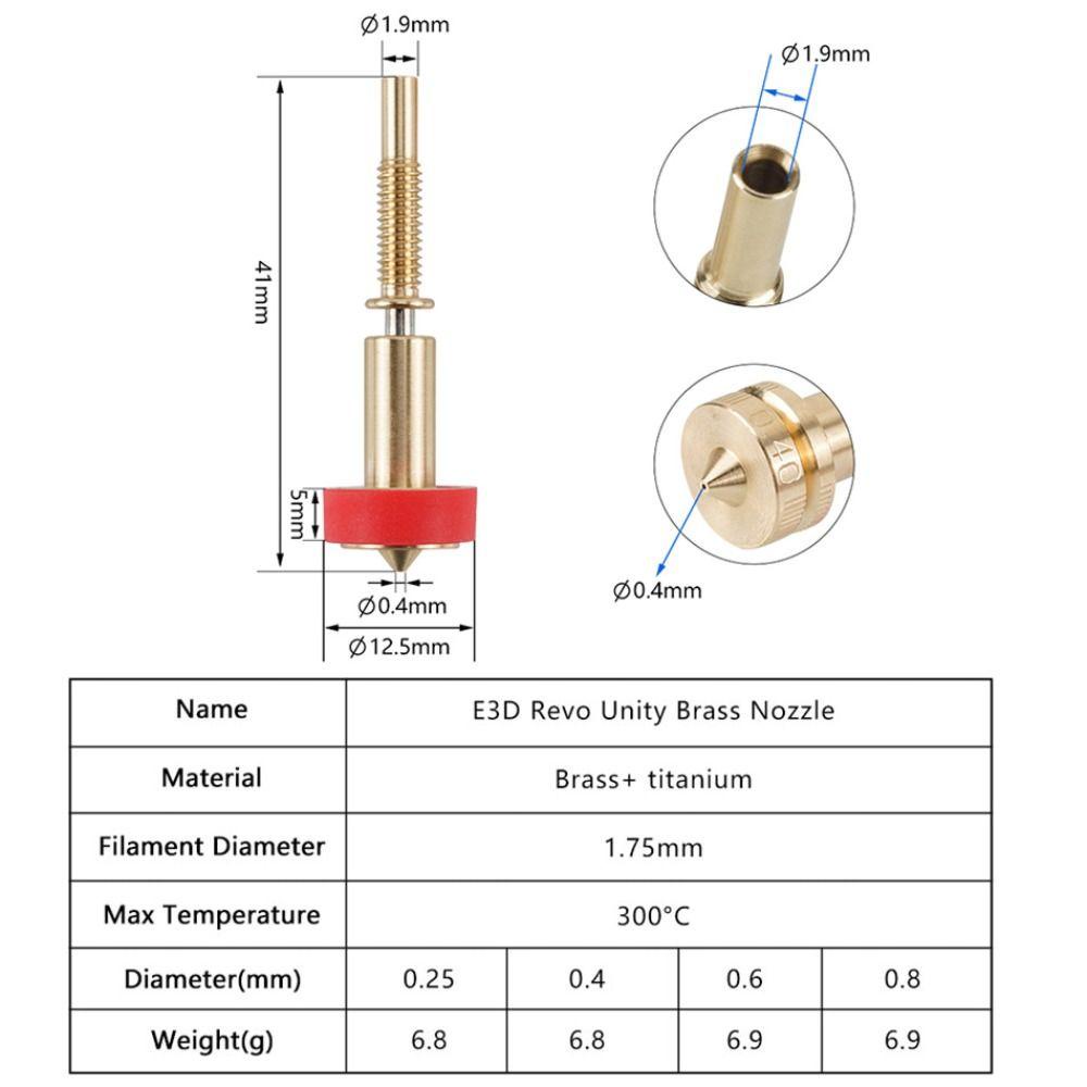 Preva E3D Revo Nozzle Printer Kuningan Serba Awet Aksesoris Printer