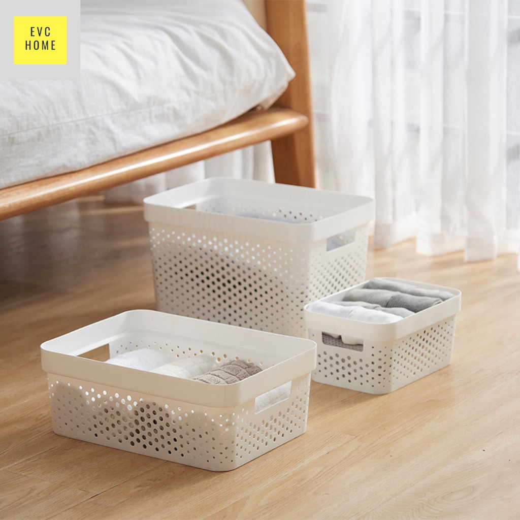 EVCHOME Kotak Organizer Penyimpanan Serbaguna Storage Box Keranjang