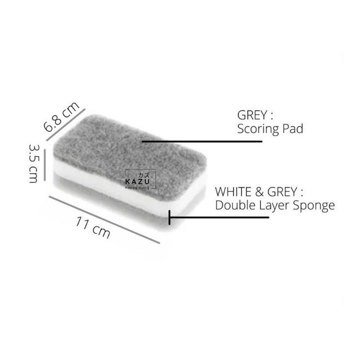 Spons Cuci Piring Dua Sisi Double Magic Dishwash Sponge
