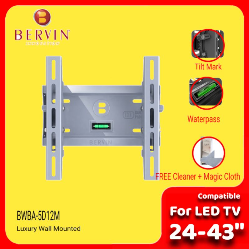 BERVIN Bracket TV 24-43 With Waterpass, Original Import Quality