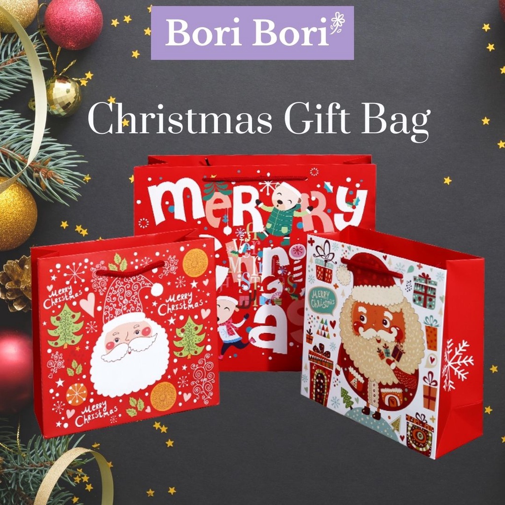 

Christmas Gift Bag Paper Bag Kado Natal Bahan Premium Tebal Kantung Hadiah Natal Tahun Baru Souvenir