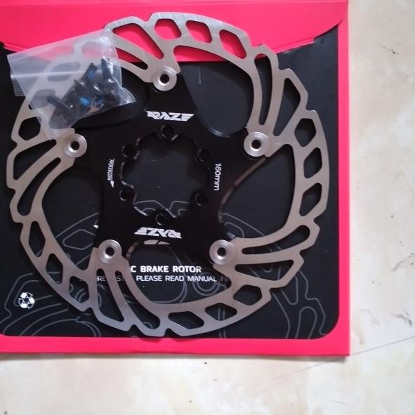 rotor rem discbrake/disc brake/cakram sepeda raze RT01 6bolt 160mm - Hitam