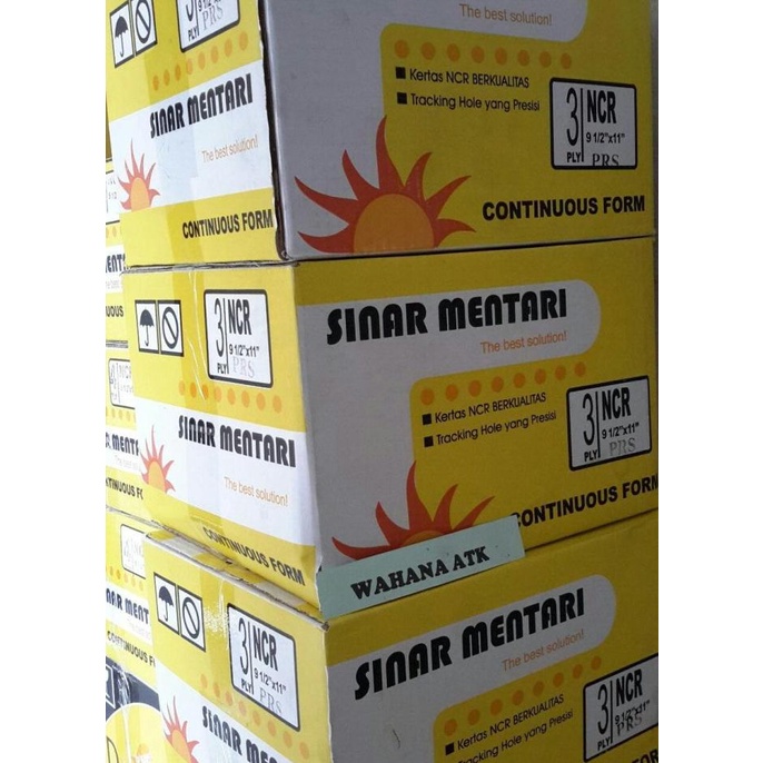 

SALE Continuous form sinar mentari ukuran 9,5" x 11":2 rangkap 3