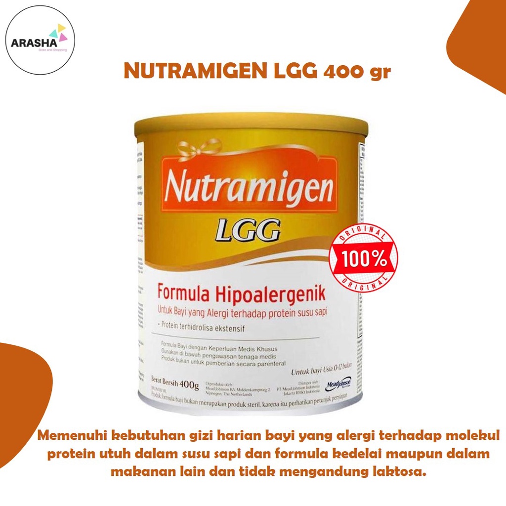 NUTRAMIGEN LGG 400 g Usia 0-12 Bulan Hipoalergenik - Alergi Protein Susu Sapi - Bebas Laktosa