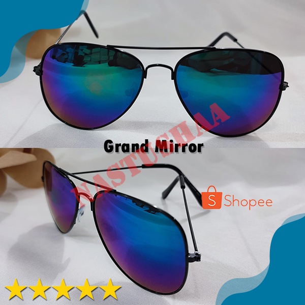 kacamata hitam fashion aviator pria wanita colorful mirror sunglasses unisex kaca mata gaya terlaris