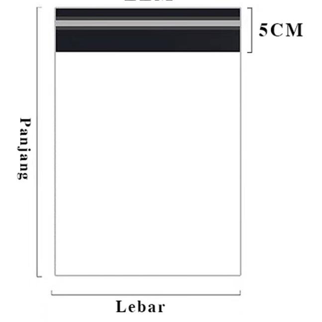 

Polymailer kantong paking kurir dhl uk 40x60 (isi 100 lbr) MURAH - Putih No-Glossy