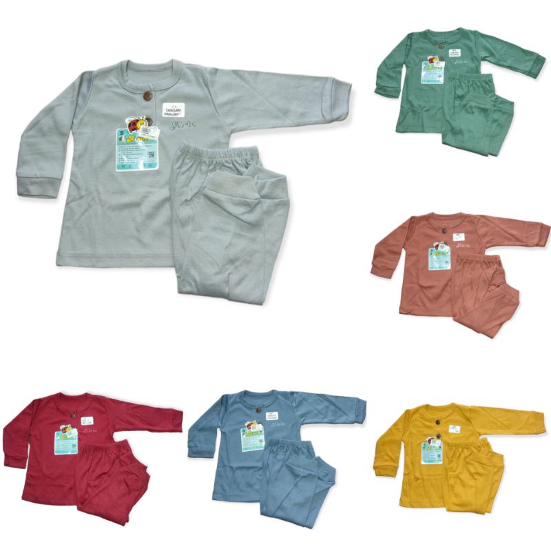 familia | PP Setelan Piyama Airin Baby Polos | Baju Tidur Bayi