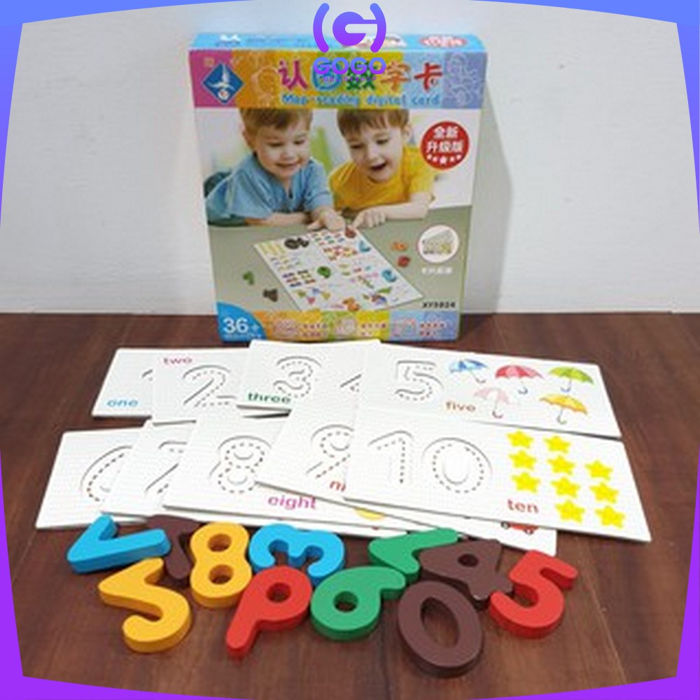 GOGO-M273 Mainan Puzzle Kayu BRITISH CARD Anak / Belajar Mainan Huruf dan Angka / Kartu Alphabet Huruf Angka Alfabet Kayu Edukasi