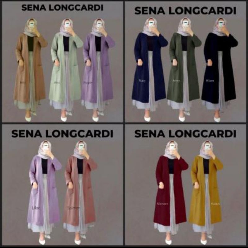 SENA LONG CARDY ORI 100%/CARDIGAN CEWEK