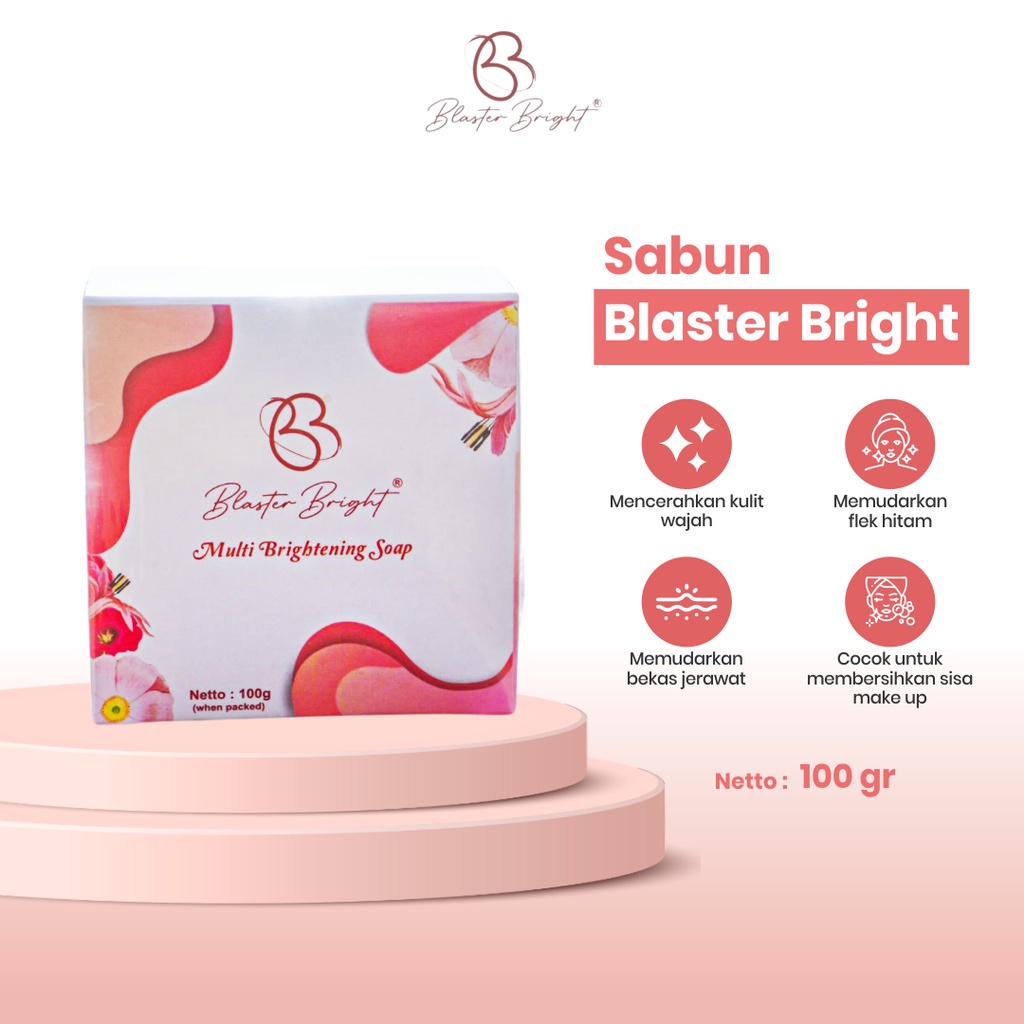 Facial Wash Sabun Batang Pembersih Pencerah Wajah Blaster Bright Beauty Penghilang Flek Hitam Pria W