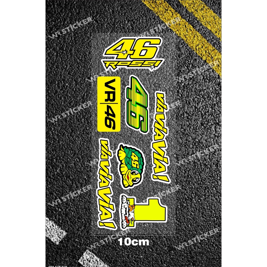 Stiker 46 sticker rossi stiker logo moto gp stiker variasi stiker motor stiker hem satu set