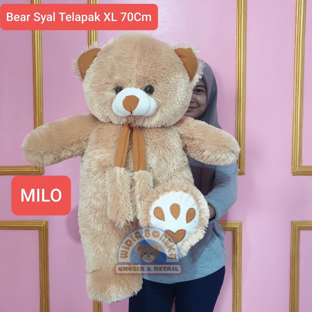 Boneka Teddy Bear Telapak Syal XL Terlaris