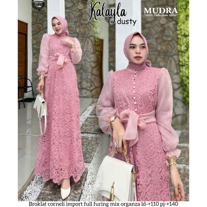 Gamis broklat kalayla by Mudra Collection | gamis wanita broklat