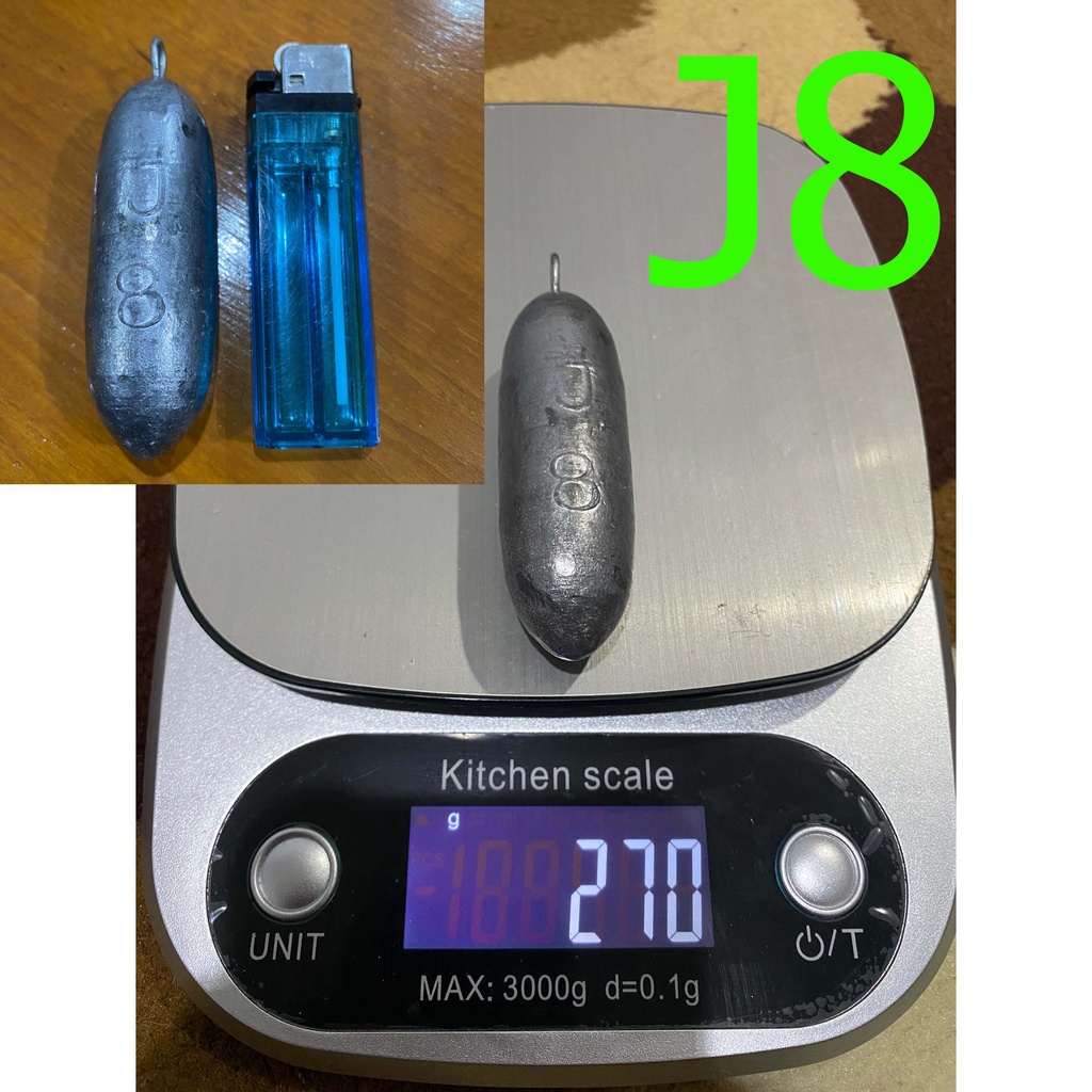 timah jantung J8 pemberat pancing j8
