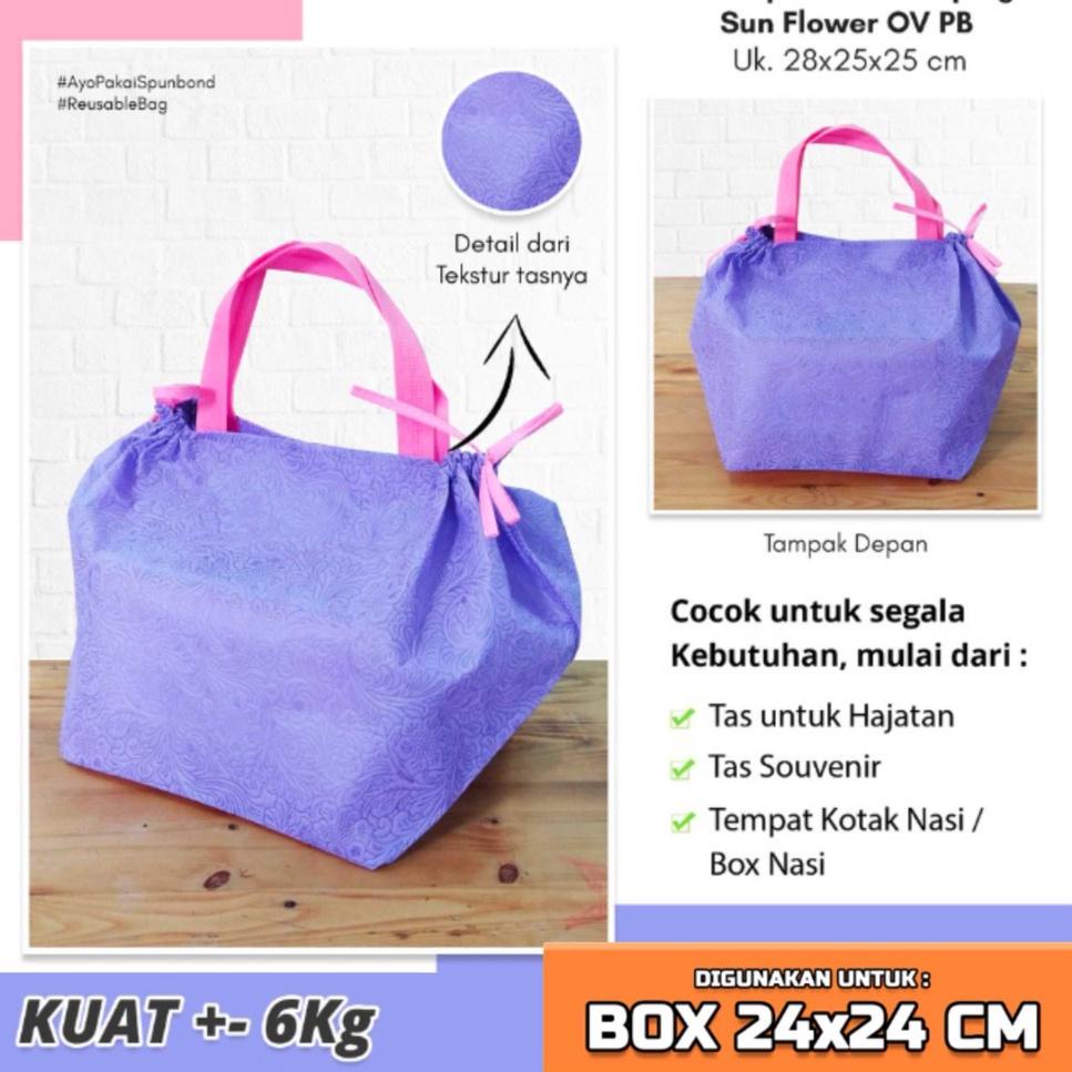 

ザ Tas Kain Hajatan | Tas Kain Syukuran Nasi Box | Tas Spunbond Tekstur Pita Samping 28x25x25 ヌ