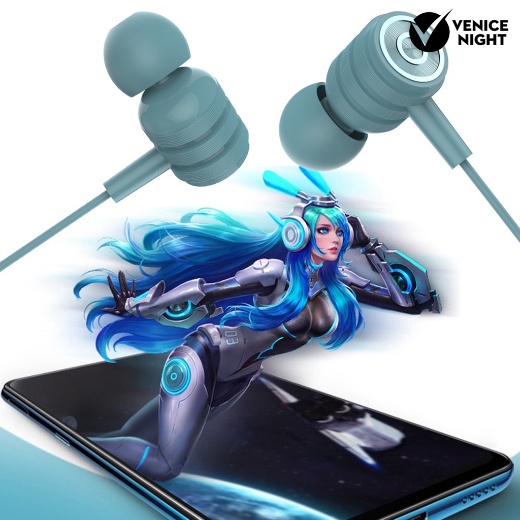 (VNEP) (Berkabel) Y01 Earphone In-ear Heavy Bass Line Control 3.5mm 5D Surround Stereo Sound Earphone untuk Olahraga