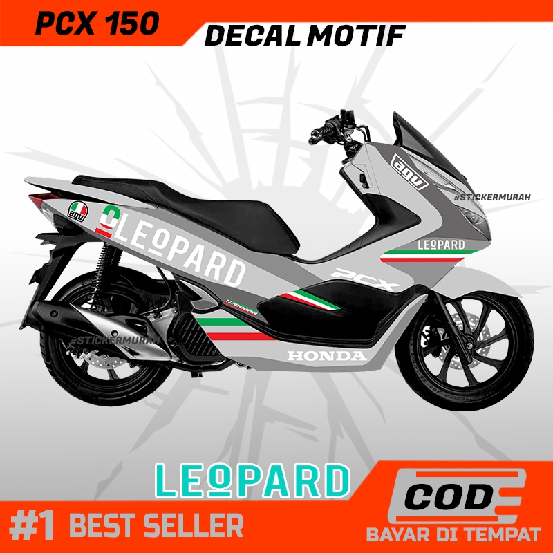 DECAL LEOPARD PCX 150 DECAL MURAH MOTIF LEOPARD MOTOR PCX 150