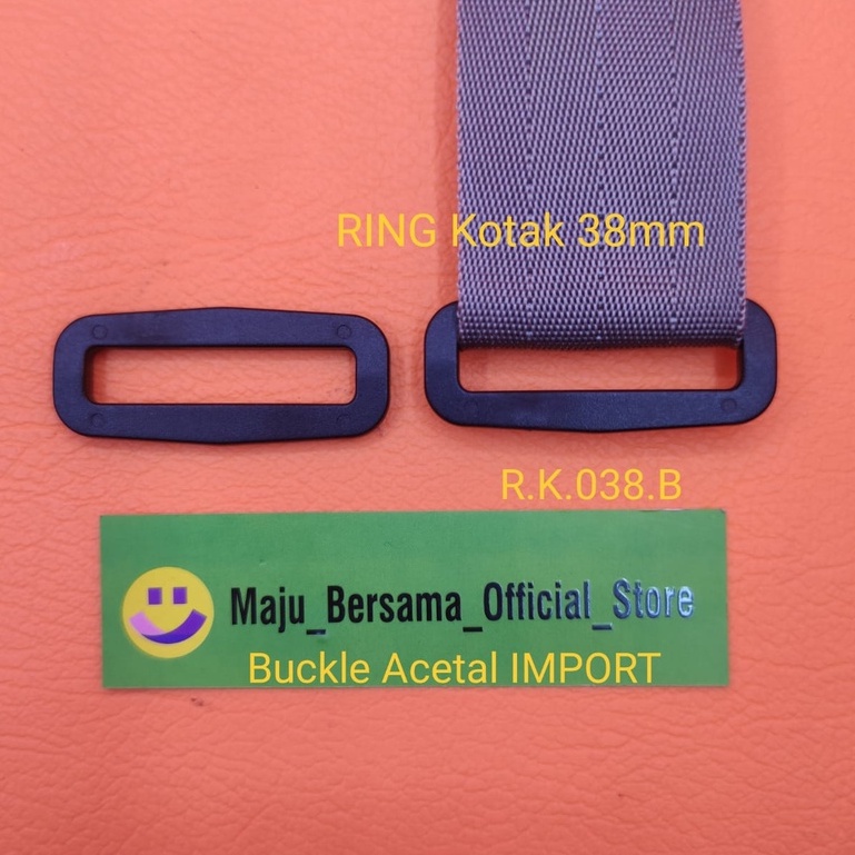 Buckle Acetal Import - Ring Jalan &amp; Ring Kotak 38mm - isi 100p SK1