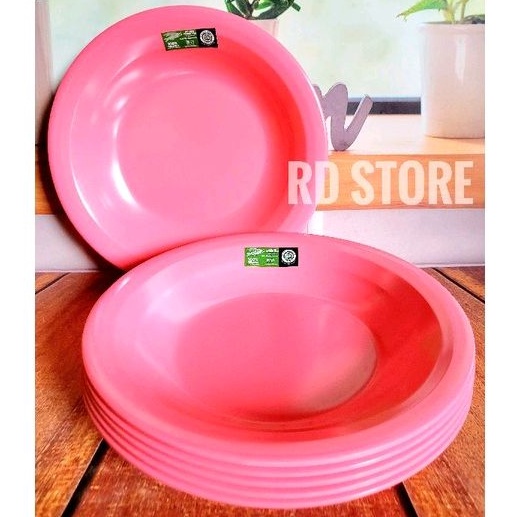 promo 3.pcs piring makan cekung melamine golden flaying fish polos..