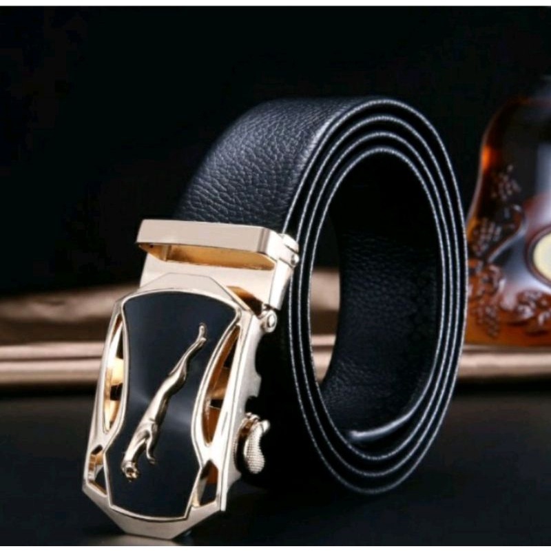 Ikat Pinggang Belt Pria Kulit Jaguar Automatic Rel  Preium Quality Terbaru - Man Belt