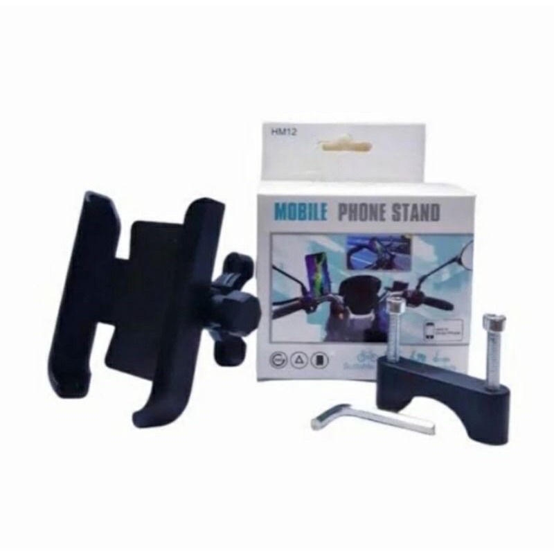 0Holder HM-12 / HM11 Phone Holder Sepeda Motor Holder Hp Universal Kendaraan Biker Ojol