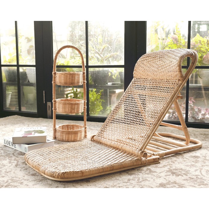 Kursi Kursi Lipat Lesehan Tatami Rotan Alami Khas Jepang / Kursi Pantai