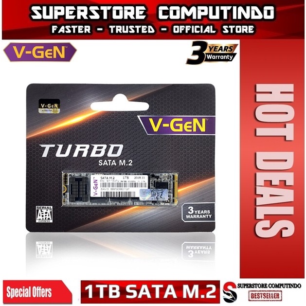 SSD V-Gen 1TB Turbo SATA M.2 / SSD VGen 1TB M.2 SATA