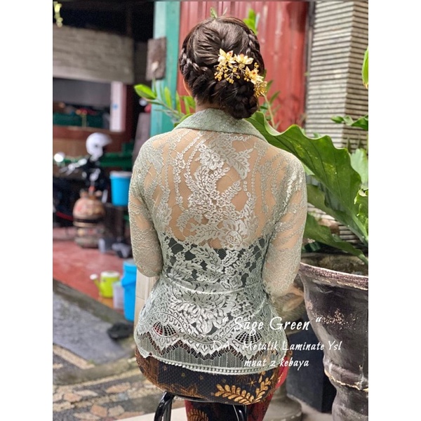 Yukakebaya || Kain kebaya metalik laminate ysl muat 2 kebaya