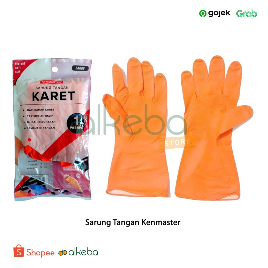 Sarung tangan Karet kenmaster Latex Orange