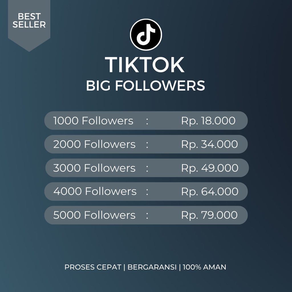 MediaStore.id | BIG FOLLOWERS TIKTOK PERMANEN & BERGARANSI | 100% AMAN