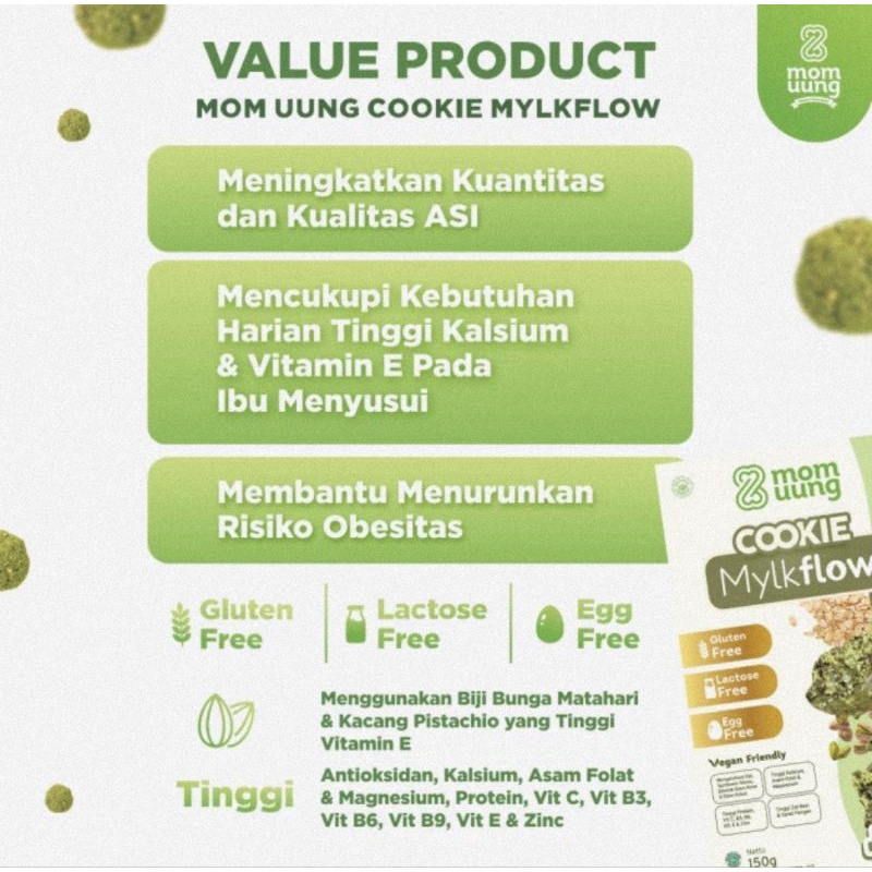 Mom Uung Cookie MylkFlow - Kukis Sehat Pelancar ASI Vegan Friendly