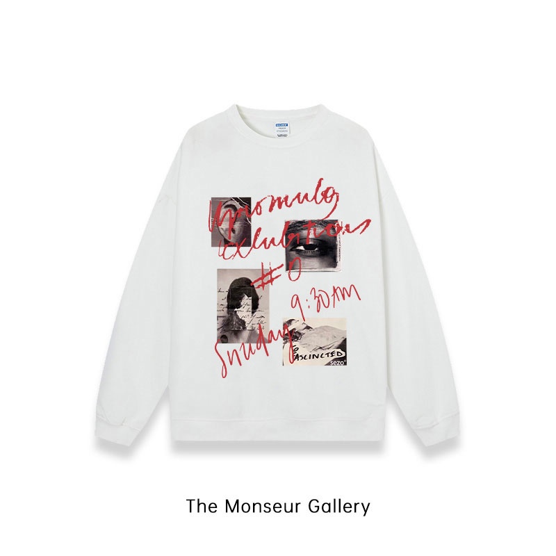 The Monseur Gallery Sweater Oversize American Retro | Sweater Hitam A0542