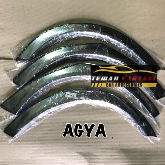 List Lis Atas Ban Over Fender Trim Mobil Agya Ayla Stainless Crome