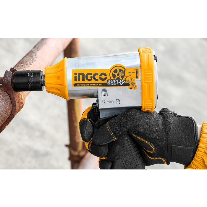 Air Impact Wrench Kit 1/2&quot;/312Nm INGCO AIW12312 Mesin Buka Baut Inch
